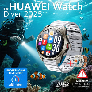 New For Huawei Ultra Hot sale GPS SmartWatch Men AMOLED HD Precise GPS Compass BT Call Health Monitor 5ATM Waterproof SWIM Watch