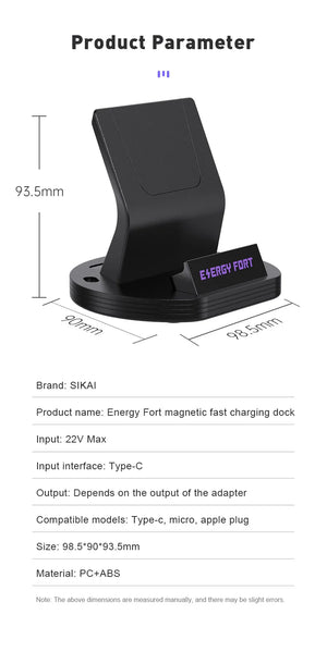 240W PD3.1 Magnetic Charging Dock for Xiaomi Redmi Huawei Samsung Super Quick Wireless Charger Stand Holder