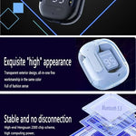 Original T2 Wireless Bluetooth Earphone Transparent HIFI Headphones LED Power Digital Display Stereo Sound Earphones for Xiaomi