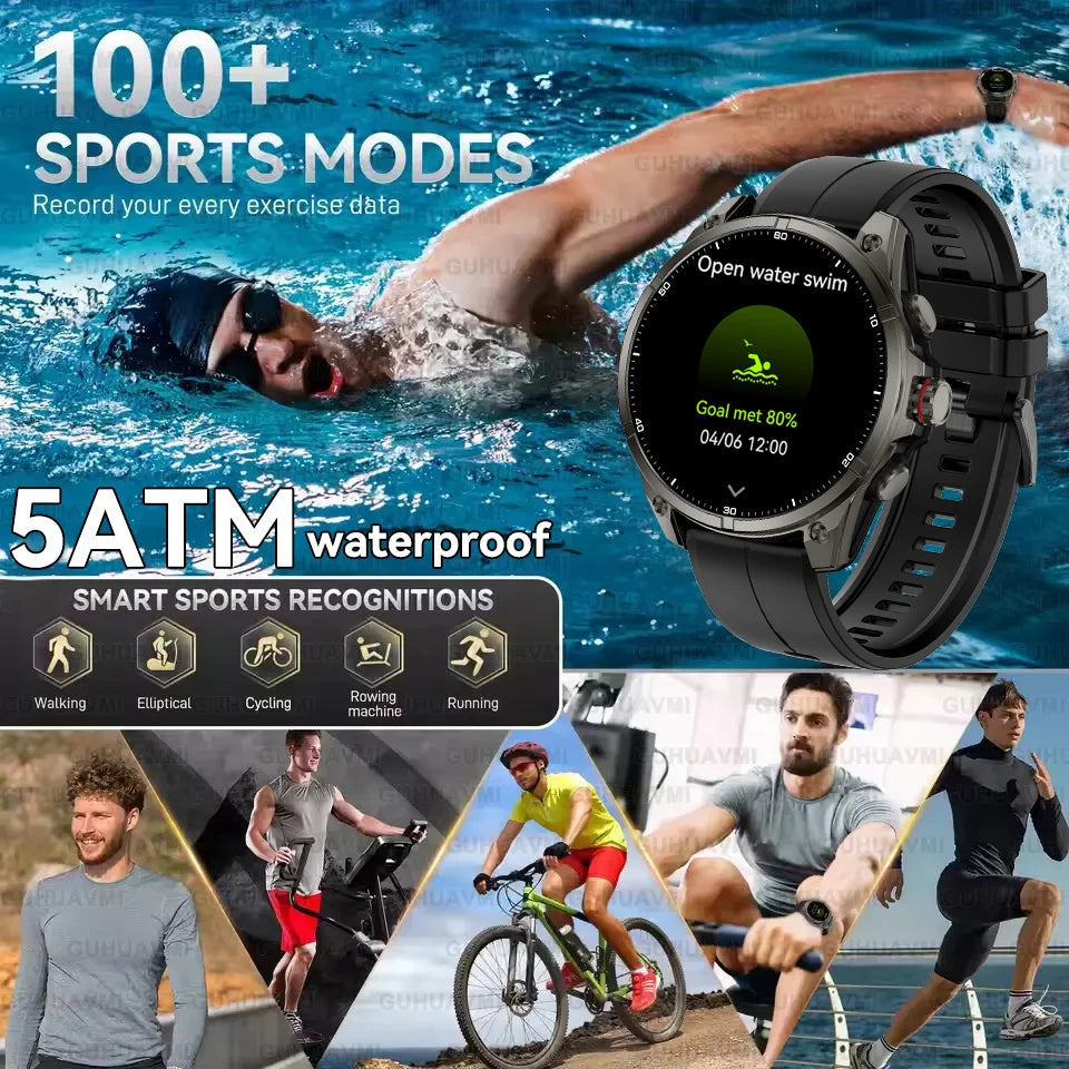 New For Huawei Ultra Hot sale GPS SmartWatch Men AMOLED HD Precise GPS Compass BT Call Health Monitor 5ATM Waterproof SWIM Watch