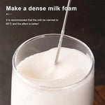 Wireless Milk Frother Electric Type-C Handheld Blender Stainless Steel Mini Coffee Maker Whisk Mixer For Coffee Cappuccino Cream