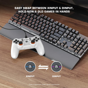 GameSir T3s White Bluetooth Wireless Gamepad Switch Game Controller for Nintendo Switch Android Smartphone Apple iPhone and PC