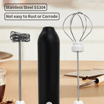 Wireless Milk Frother Electric Type-C Handheld Blender Stainless Steel Mini Coffee Maker Whisk Mixer For Coffee Cappuccino Cream