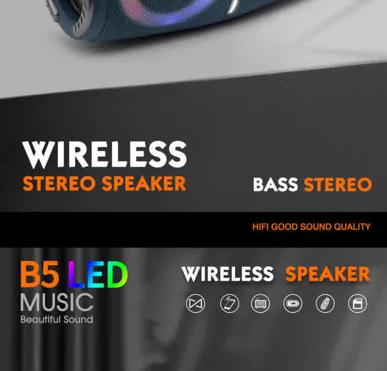 Carpbaba XTREME3R Portable Waterproof Power Bluetooth Speaker Wireless Subwoofer 360 Stereo Surround TWS FM Boom Box
