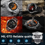 LIGE 1000 mAh Smart Watch 1.7 Inch Screen Bluetooth Call Voice Assistant Watch Sports Fitness IP68 Waterproof Smartwatch For Men
