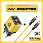 ASOMETECH 35W GaN Charger LED Display QC3.0 30W 25W PD PPS Quick Charge USB Type C Charger For iPhone 14 Pro Samsung S23 Xiaomi