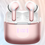 Wireless Earbuds, Bluetooth 5.3 Headphones Sports Headphones In Ear with 4 ENC Noise Cancelling Mic, 40H Playback , LED Display.