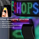 Car LED Matrix Pixel Panel DIY RGB Lighting Graffiti Scrolling Text Board Windshield Advertising Screen Bluetooth APP Control