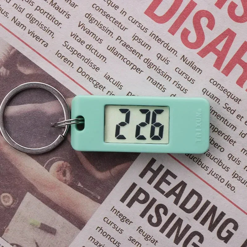 Electronic Clock Keychain Mini Electronic Neutral Student Elliptical Watch Digital Time Display Wall Clock Keychain  Led Clock