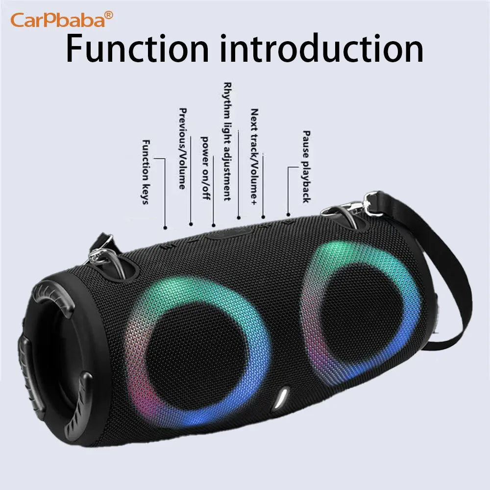 Carpbaba XTREME3R Portable Waterproof Power Bluetooth Speaker Wireless Subwoofer 360 Stereo Surround TWS FM Boom Box