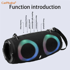 Carpbaba XTREME3R Portable Waterproof Power Bluetooth Speaker Wireless Subwoofer 360 Stereo Surround TWS FM Boom Box