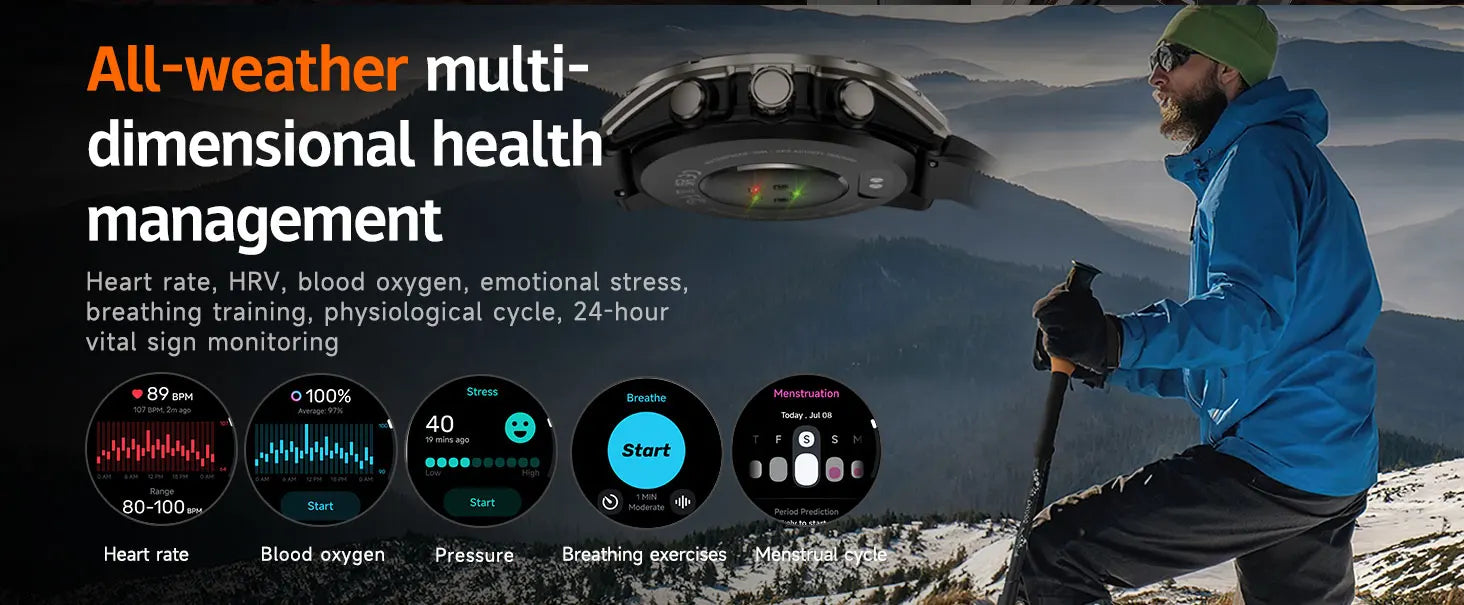 New For Huawei Ultra Hot sale GPS SmartWatch Men AMOLED HD Precise GPS Compass BT Call Health Monitor 5ATM Waterproof SWIM Watch