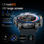 LIGE 1000 mAh Smart Watch 1.7 Inch Screen Bluetooth Call Voice Assistant Watch Sports Fitness IP68 Waterproof Smartwatch For Men