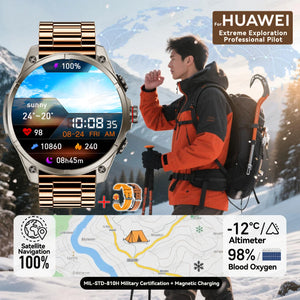 New For Huawei Ultra Hot sale GPS SmartWatch Men AMOLED HD Precise GPS Compass BT Call Health Monitor 5ATM Waterproof SWIM Watch