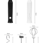 Wireless Milk Frother Electric Type-C Handheld Blender Stainless Steel Mini Coffee Maker Whisk Mixer For Coffee Cappuccino Cream