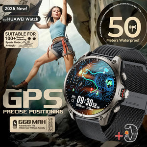 New For Huawei Ultra Hot sale GPS SmartWatch Men AMOLED HD Precise GPS Compass BT Call Health Monitor 5ATM Waterproof SWIM Watch