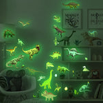 1 Set, Glow In The Dark, Dinosaur Wall Stickers, Removable Waterproof Stickers, Wall Decor For Living Room Bedroom, Home Decor