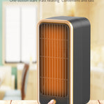 500W Portable Ceramic Electric Space Heater, Quiet, Square Shape, Tip-over Protection - 110-130V US Plug, No Energy Efficiency Rating, for Bedroom, Living Room, Office